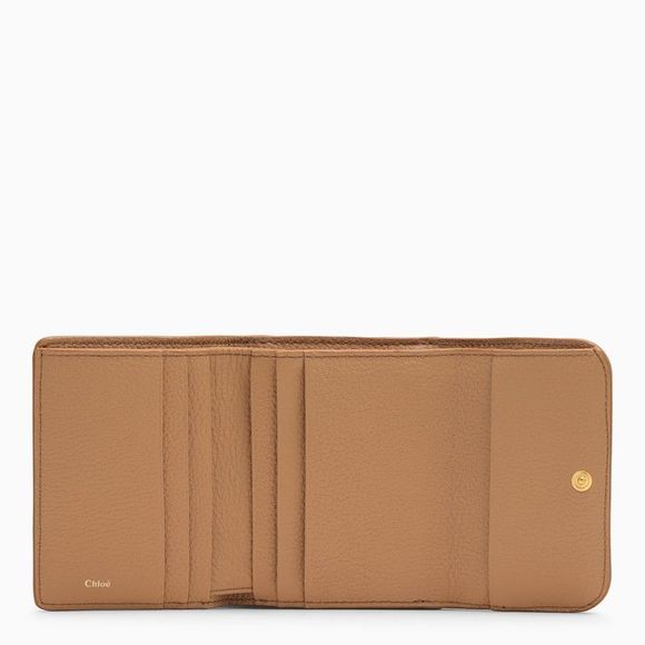 Chloe Mercie Trifold Wallet Small Beige - Picture 2 of 3
